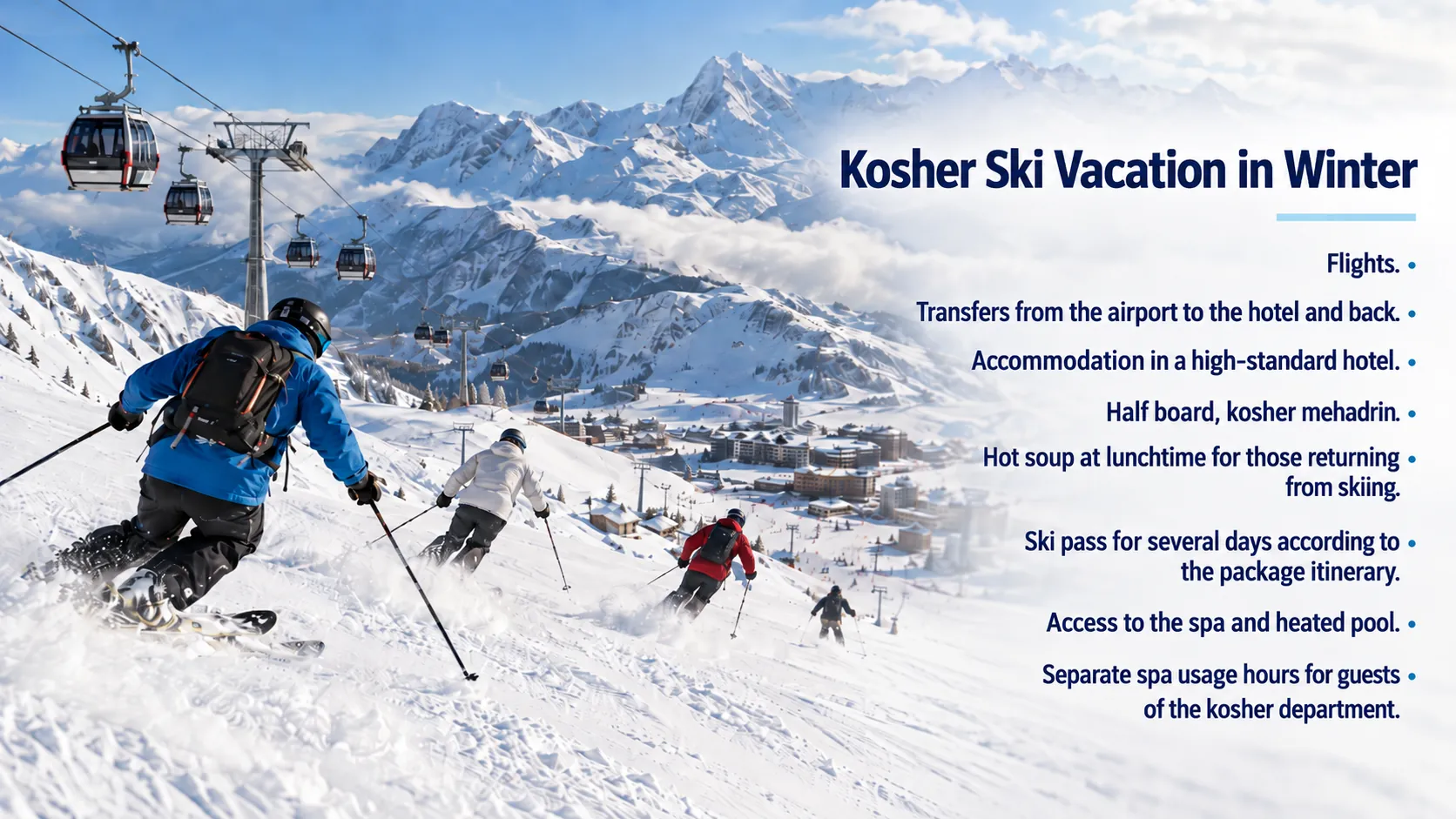 Kosher hotel in Gudauri, kosher ski vacation in winter